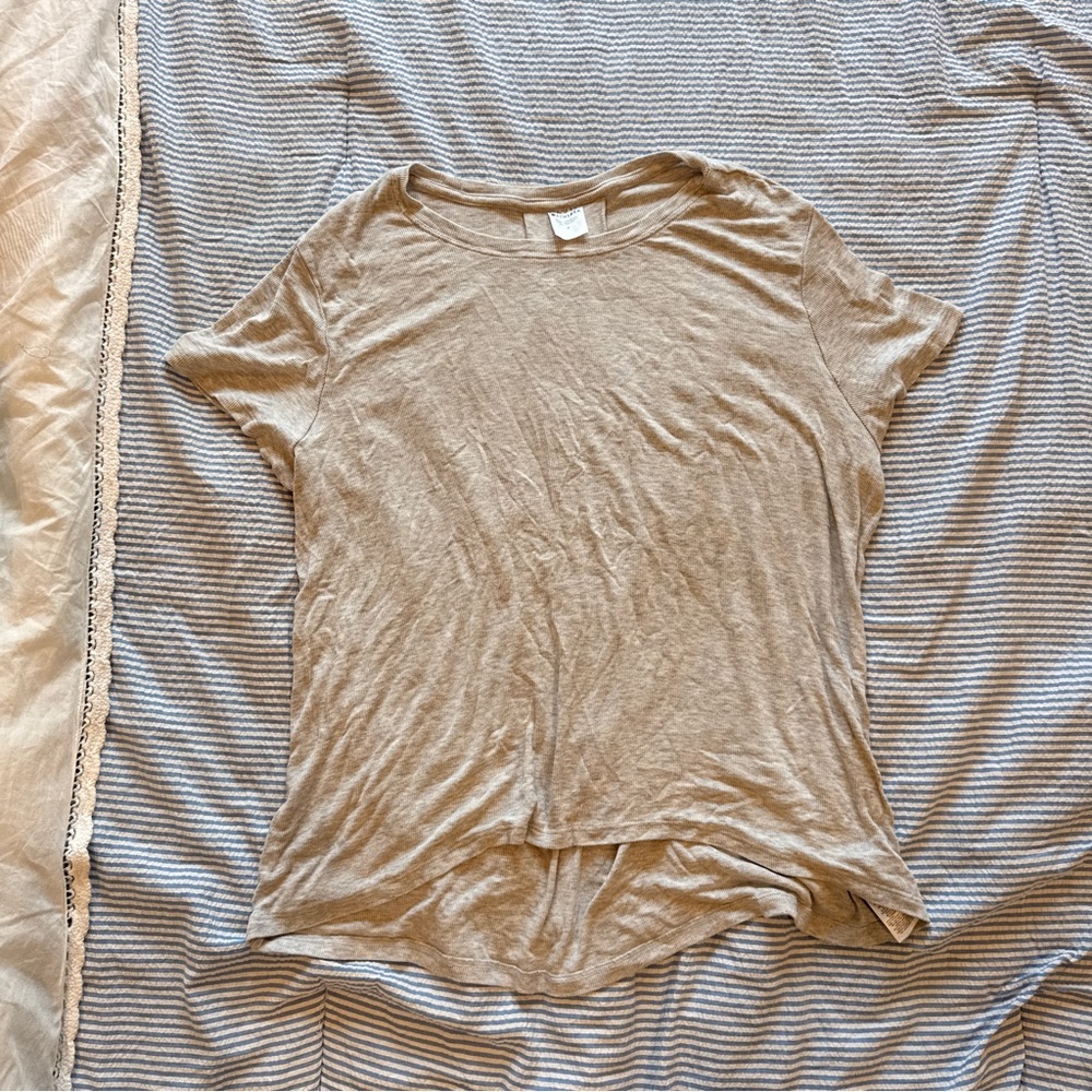 Athleta Lightweight Tan Short-Sleeve Tee